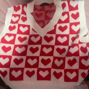Heart sweater vest